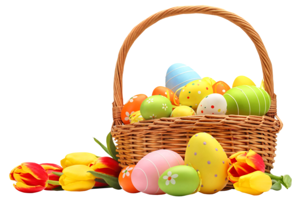 Transparent Resurrection Of Jesus Easter Bunny Easter Basket Basket Food for Easter