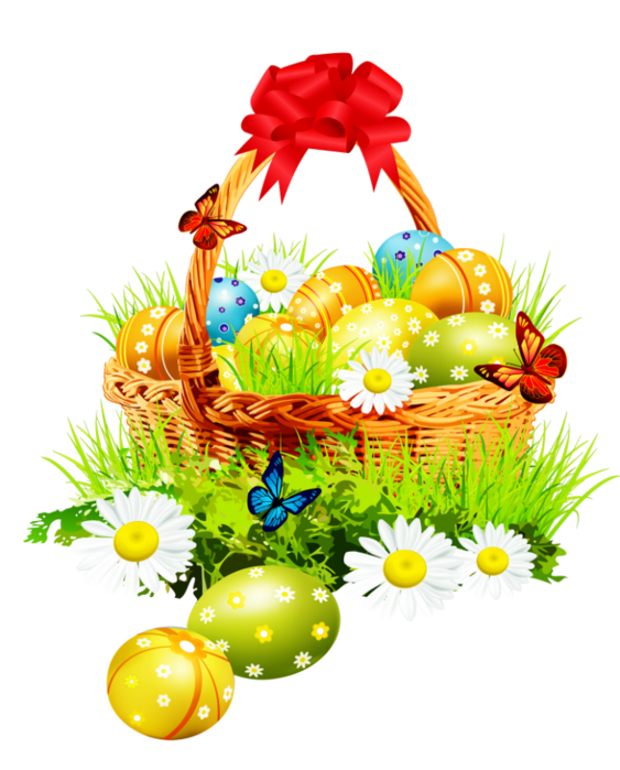 Transparent Easter Easter Basket Easter Egg Flower Food for Easter