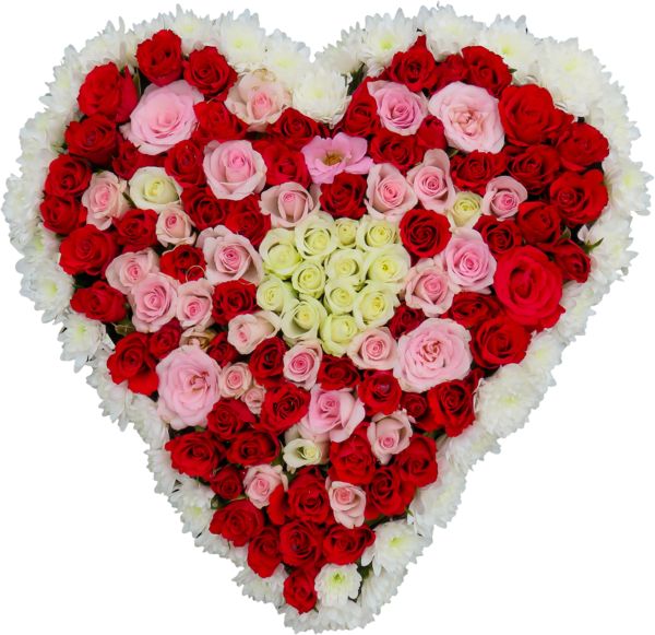 Transparent Flower Bouquet Flower Heart Petal for Valentines Day