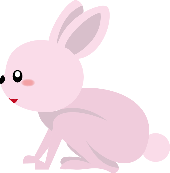 Transparent Hare Easter Bunny Rabbit Pink for Easter