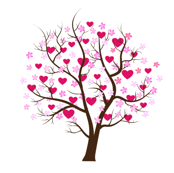 Transparent Tree Heart Valentine S Day Petal Twig for Valentines Day