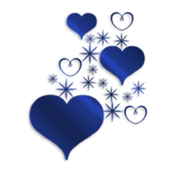 Transparent Heart Computer Software Love Blue for Valentines Day