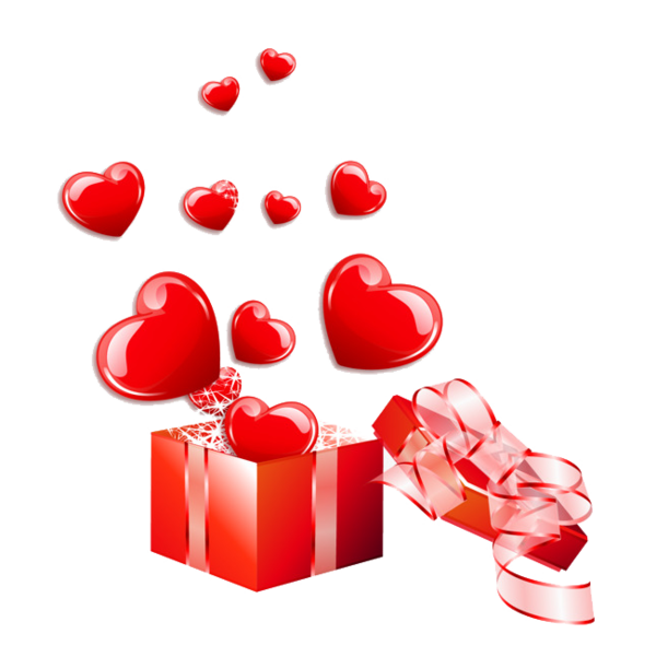 Transparent Love Gift Computer Graphics Heart for Valentines Day