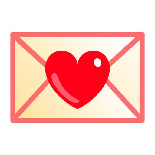 Transparent Love Letter Letter Email Heart Love for Valentines Day