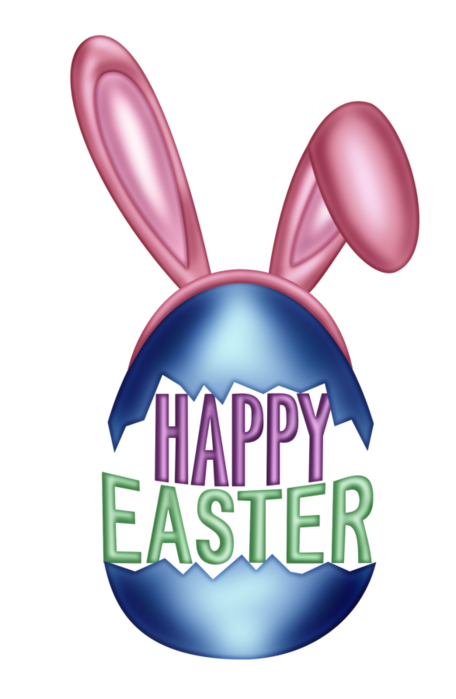 Transparent Easter Bunny Easter Purple Text Rabbit for Easter