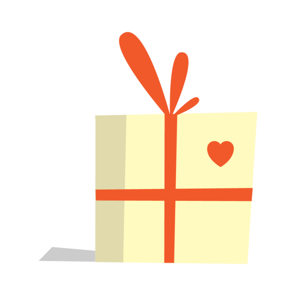 Transparent Logo Web Design Idea Heart Orange for Valentines Day