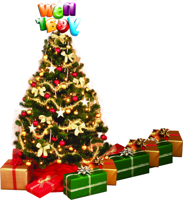 Transparent Christmas Tree Santa Claus Christmas Ornament Fir Evergreen for Christmas