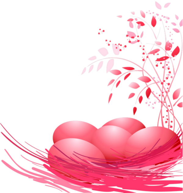 Transparent Easter Easter Egg Egg Pink Heart for Valentines Day