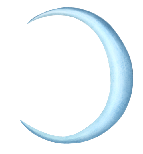 Transparent Crescent Ramadan Night Aqua Blue for Ramadan