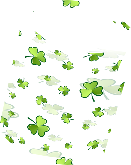 Transparent Fourleaf Clover Clover Green Flora Leaf for St Patricks Day