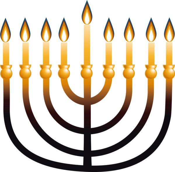 Transparent Menorah Jewish People Candle Hanukkah for Hanukkah