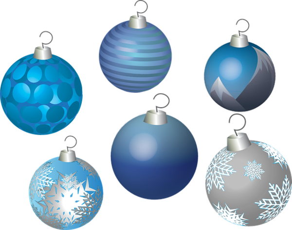 Transparent Christmas Ornament Blue Christmas for Christmas