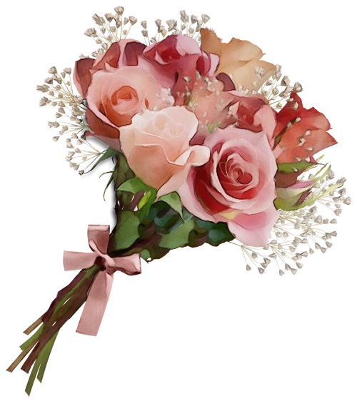 Transparent Rose Flower Bouquet Pink Flower Bouquet for Valentines Day