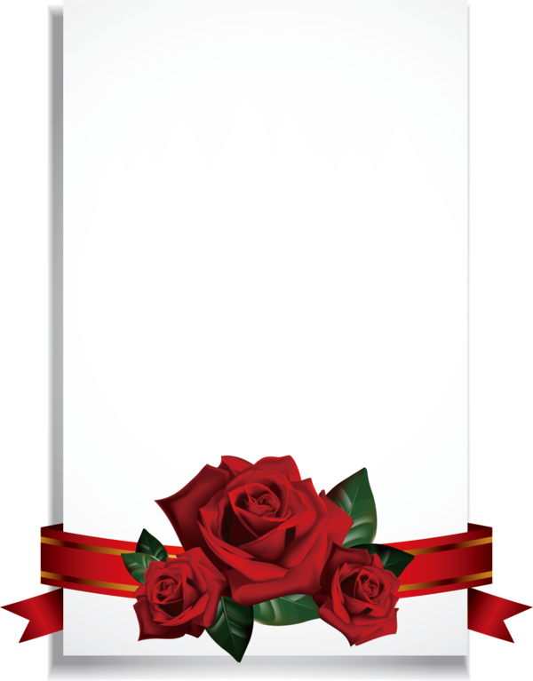 Transparent Wedding Invitation Borders And Frames Wedding Flower Red for Valentines Day