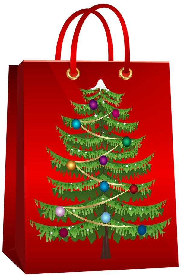 Transparent Santa Claus Christmas Gift Christmas Ornament Shopping Bag for Christmas