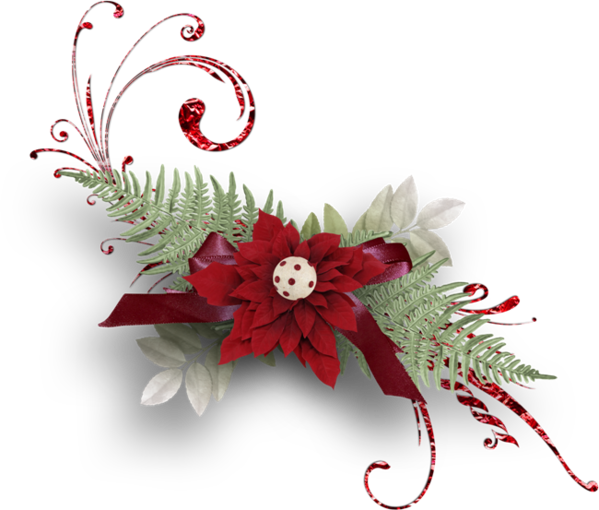 Transparent Christmas Ornament Floral Design Christmas Flower for Christmas