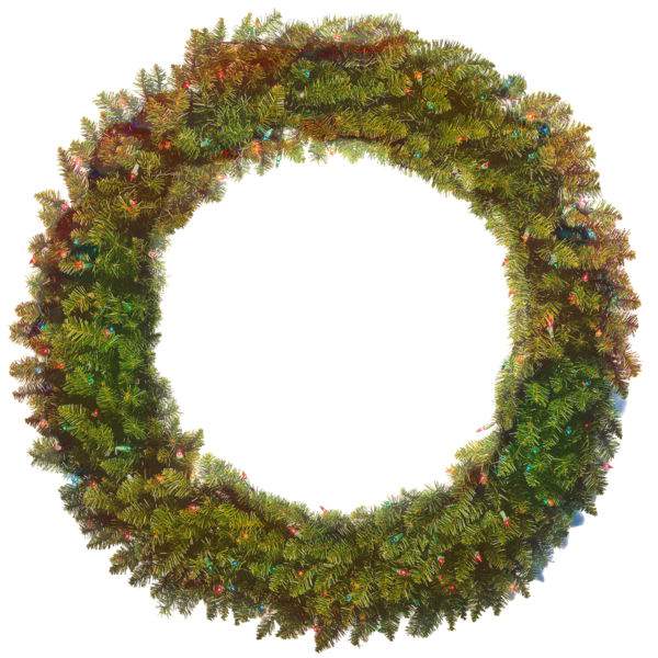 Transparent Wreath Christmas Day Holiday Green Leaf for Christmas