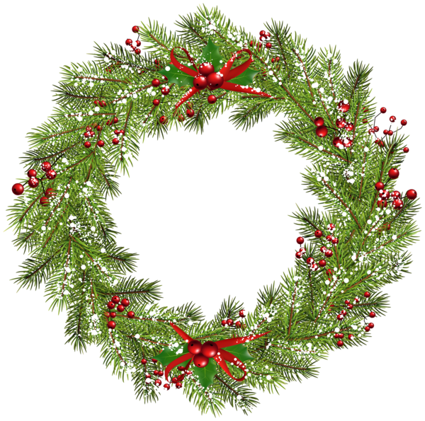 Transparent Christmas Wreath Christmas Tree Evergreen Fir for Christmas