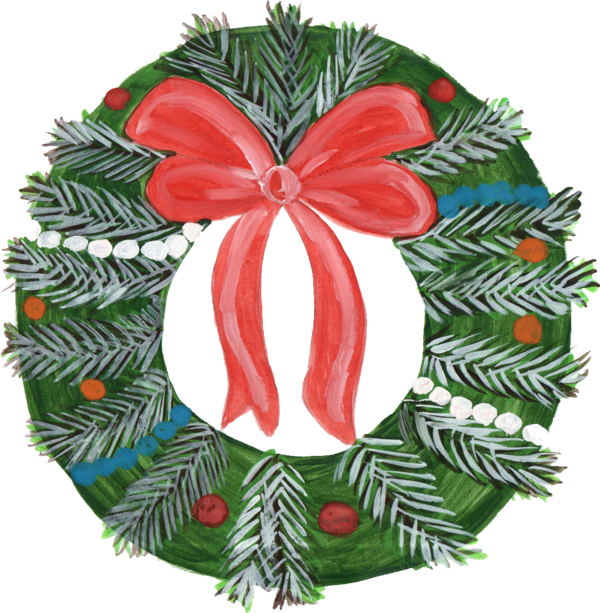 Transparent Wreath Christmas Christmas Ornament Evergreen for Christmas