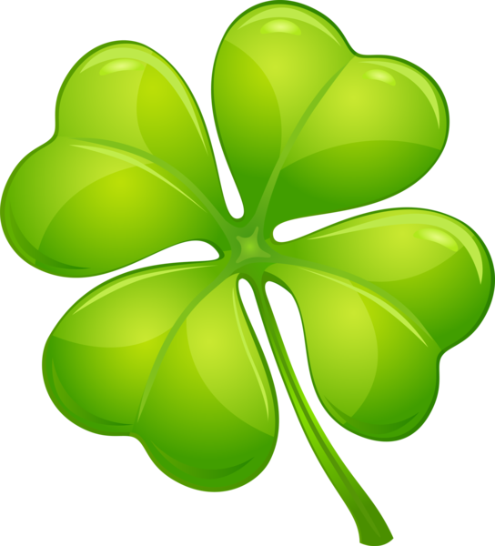 Transparent Fourleaf Clover Shamrock White Clover Green Leaf for St Patricks Day