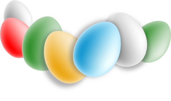 Transparent Computer Graphics Egg Balloon Circle for Easter