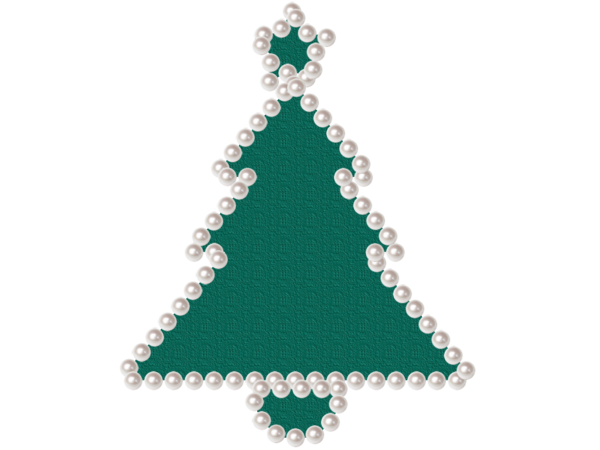 Transparent Christmas Tree Teal Christmas Ornament Jewellery for Christmas