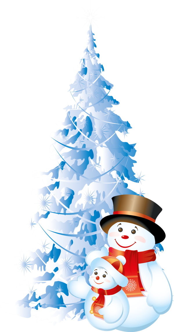 Transparent Christmas Snowman Drawing Fir for Christmas
