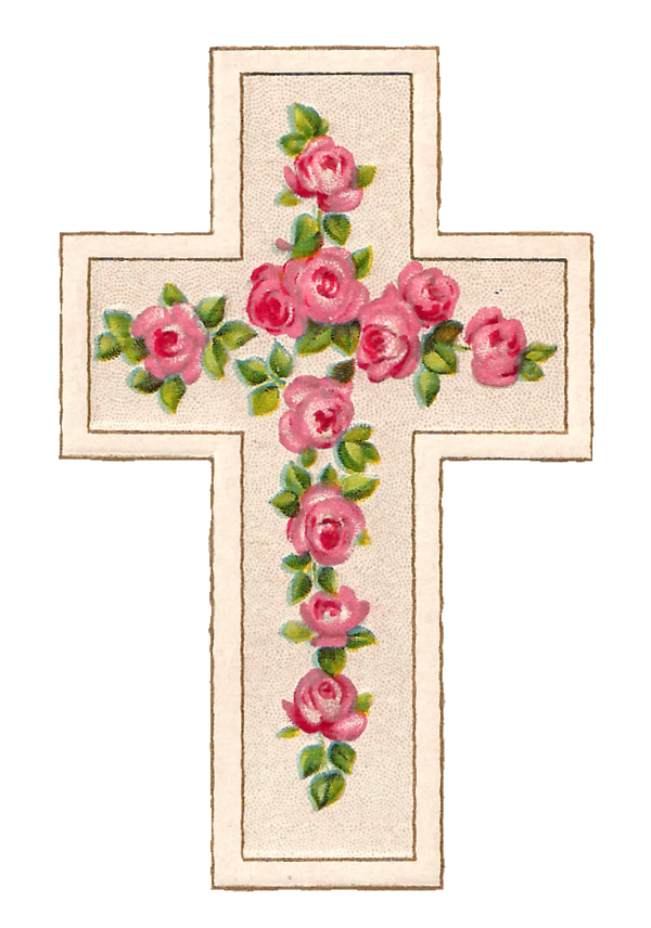 Transparent Easter Christian Cross Cross Pink Picture Frame for Easter