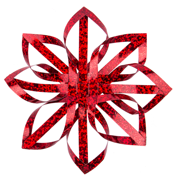 Transparent Quilling Paper Christmas Ornament Red for Christmas