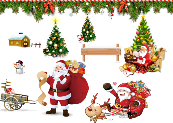Transparent Santa Claus Christmas Christmas Card Fir Christmas Decoration for Christmas