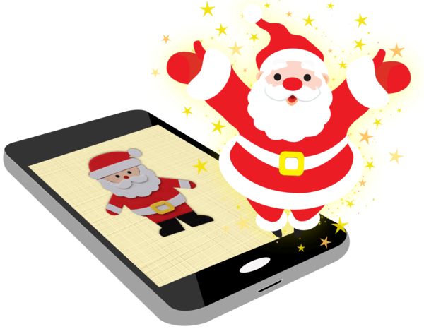 Transparent Santa Claus Christmas Holiday Technology for Christmas