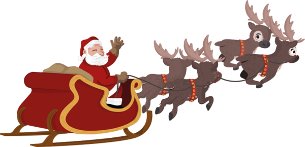 Transparent Reindeer Santa Claus Sled Christmas Ornament Deer for Christmas