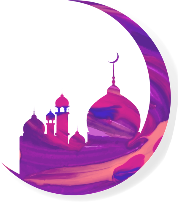Transparent Quran Ramadan Islam Pink Purple for Ramadan