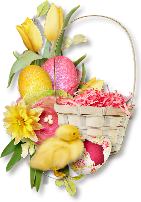 Transparent Floral Design Easter Basket Flower Cut Flowers for Easter