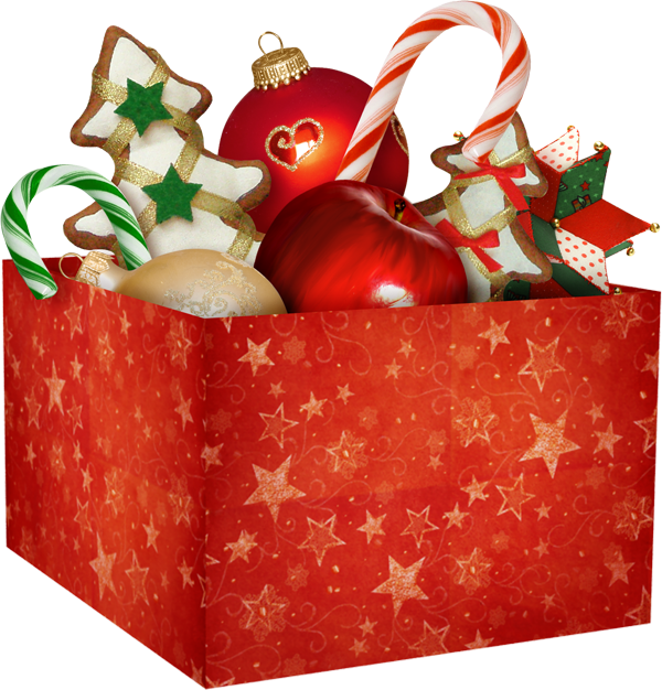Transparent Ded Moroz Gift Christmas Gift Basket Christmas Ornament for Christmas