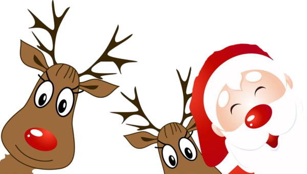 Transparent Christmas Card Santa Claus Christmas Deer Reindeer for Christmas