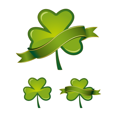 Transparent Shamrock Ireland Fourleaf Clover Plant Flower for St Patricks Day