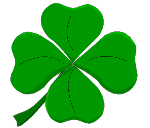 Transparent Fourleaf Clover Clover Luck Green Leaf for St Patricks Day