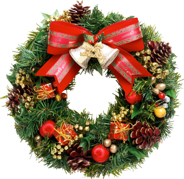 Transparent Christmas Wreath Holiday Evergreen Christmas Decoration for Christmas