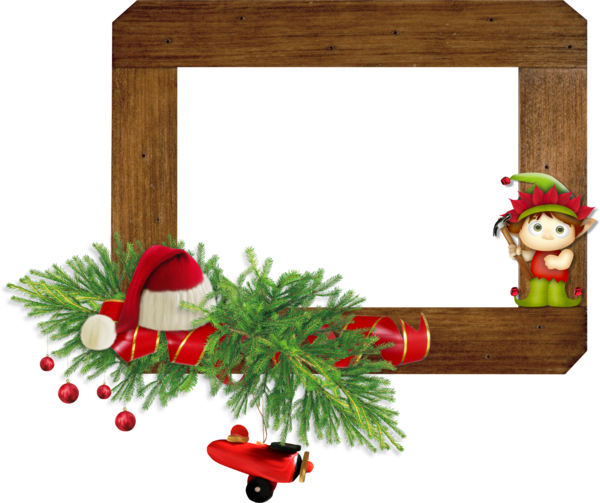 Transparent Christmas New Year Santa Claus Picture Frame Fir for Christmas