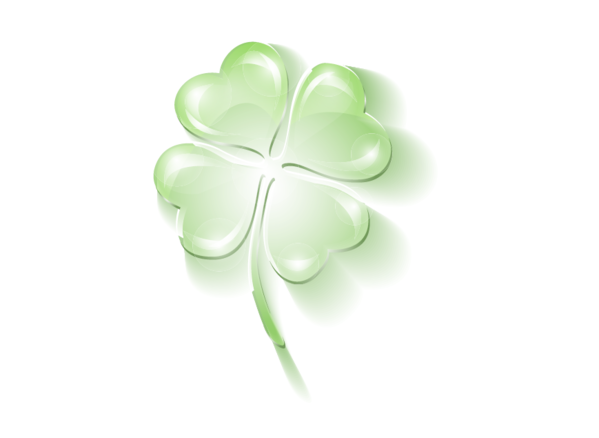 Transparent Clover Crystal Quartz Leaf Petal for St Patricks Day