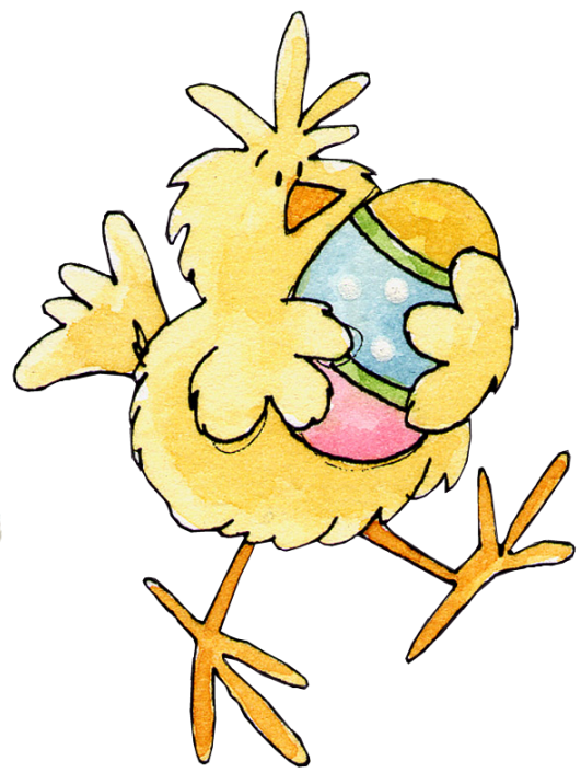 Transparent Easter Decoupage Chicken Beak Yellow for Easter