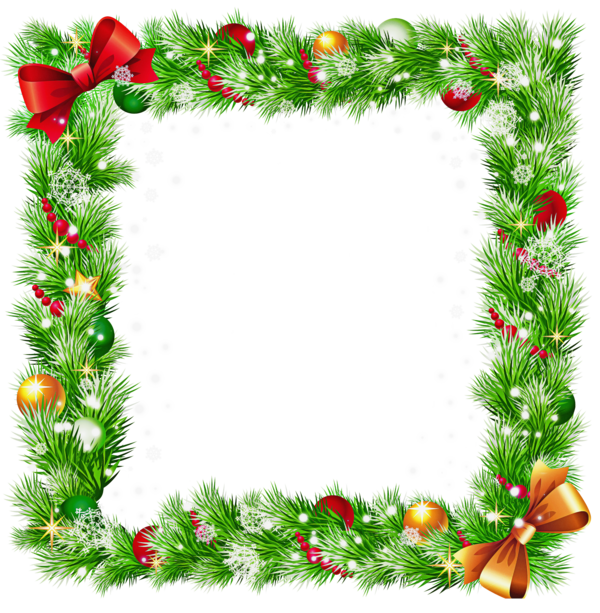 Transparent Christmas Day Picture Frames Borders And Frames Fir Christmas Decoration for Christmas