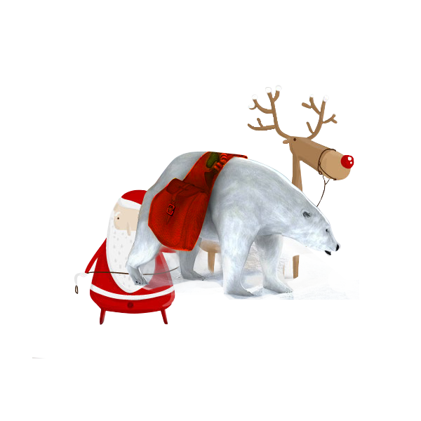 Transparent Santa Claus Christmas Christmas Card Christmas Decoration Deer for Christmas