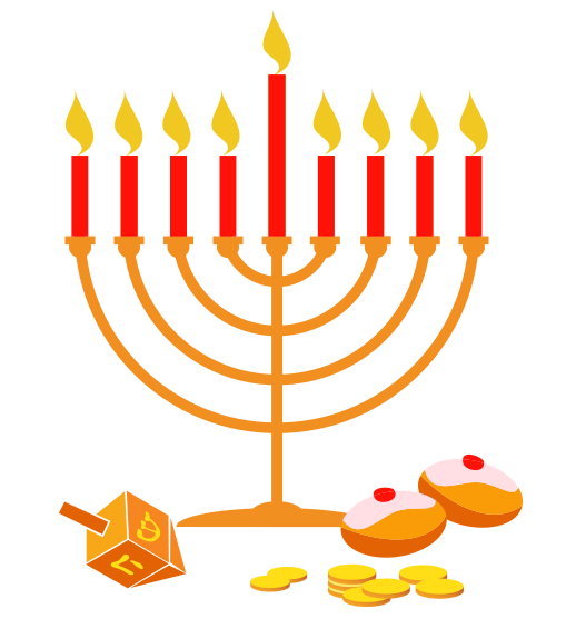 Transparent Hanukkah Food Candlestick Candle Holder Line for Hanukkah