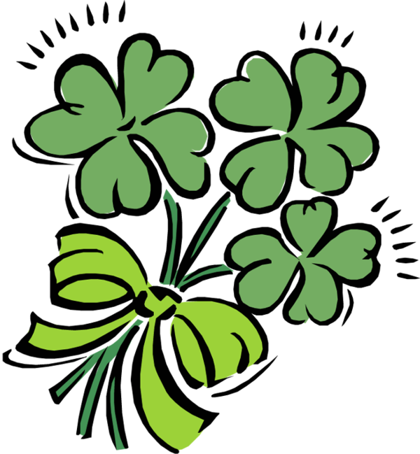 Transparent Clip Art For Liturgical Year Shamrock Saint Patrick Flower Green for St Patricks Day