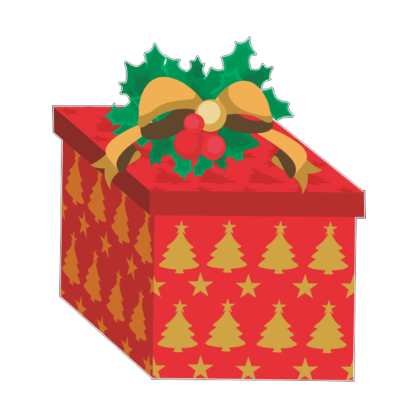 Transparent Santa Claus Gift Christmas Day Box for Christmas