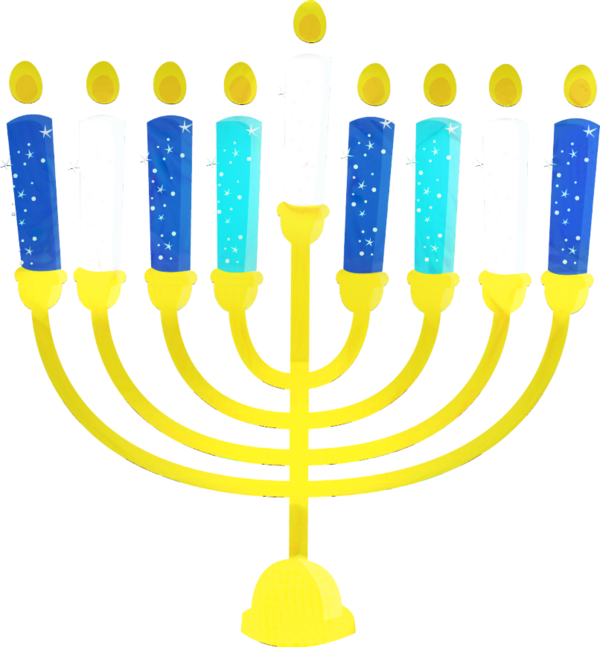 Transparent Hanukkah Menorah Celebration Hanukkah Yellow for Hanukkah