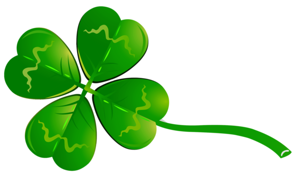 Transparent Fourleaf Clover Clover Shamrock Green Leaf for St Patricks Day