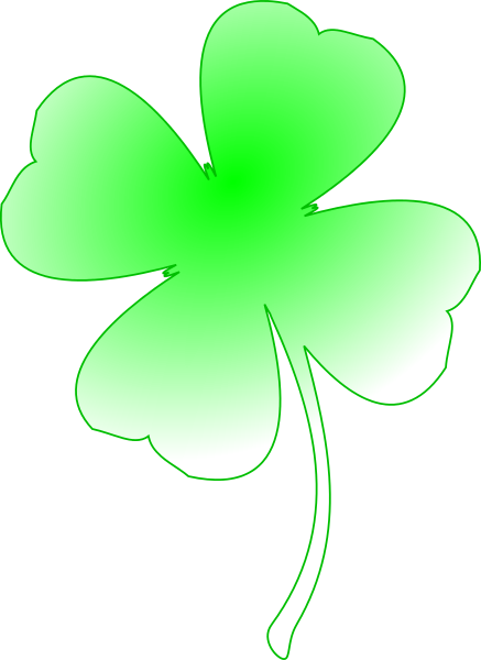Transparent Petal Shamrock Leaf Green for St Patricks Day